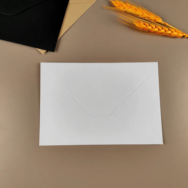 White envelope with V flap